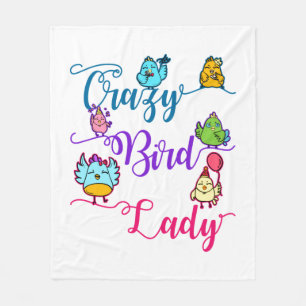 Dolle Vogel Dame Vogel Eigenaar Liefhebber Vogelsp Fleece Deken