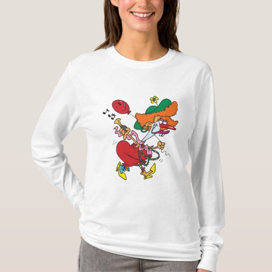 Dolle vrouw die clown loopt t-shirt (Voorkant)