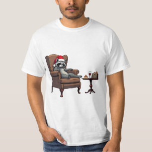 Dolle Wasbeer Zit in een Stoel Wijn en taarten🧁 T-shirt