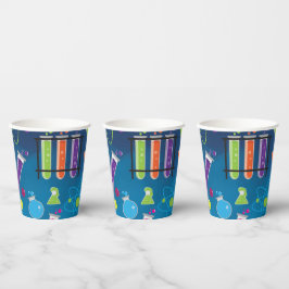 Dolle Wetenschapper Kleurrijk Plezierige Wetenscha Papieren Bekers