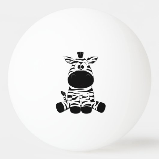 Dolle zebra pingpongbal (Achterkant)