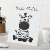 Dolle zebra reclamebord met voetstuk (Insitu)