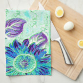 Dolle zonnebloemen theedoek (Quarter Fold)