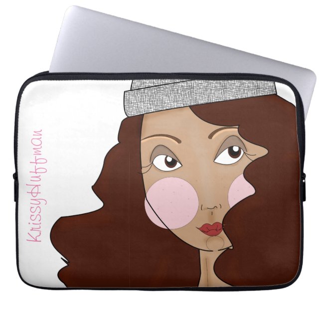 Dolled-up laptophoes laptop sleeve (Voorkant)