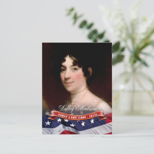 Dolley Madison, First Lady of the U.S. Briefkaart (Staand voorkant)