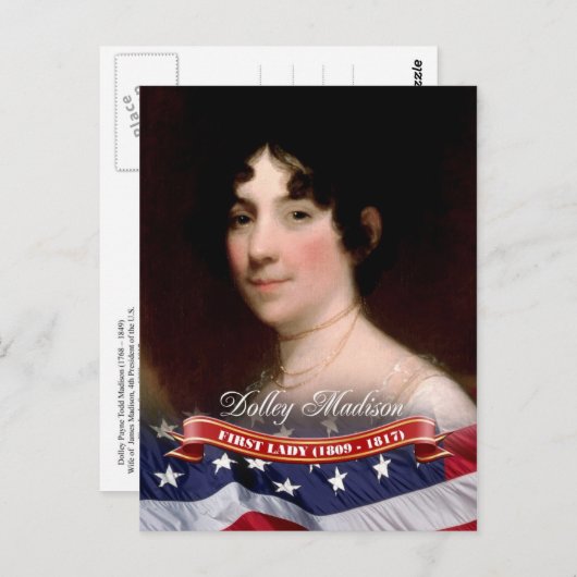Dolley Madison, First Lady of the U.S. Briefkaart (Voorkant / Achterkant)