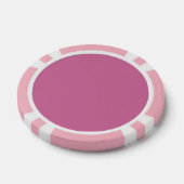 Dollhouse effen roze, effen roze poker chips (Enkel)