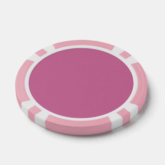 Dollhouse effen roze, effen roze poker chips (Enkel)