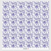 Dollhouse Wallpaper kleinschalig mini blauw toilet Sticker (Vel)