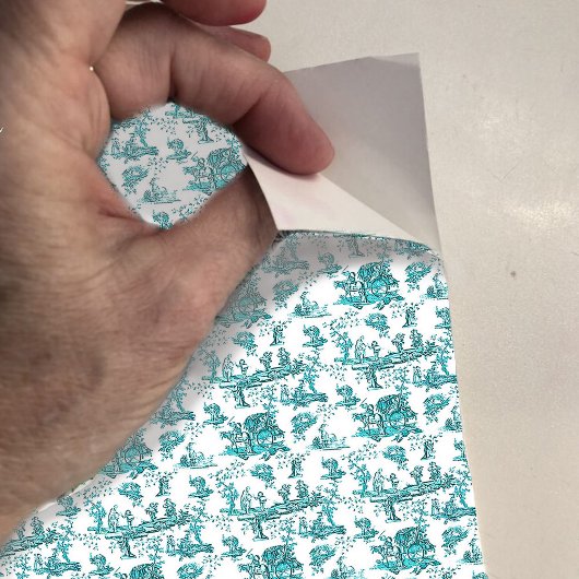 Dollhouse Wallpaper kleinschalig mini blauwgroen t Sticker