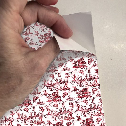 Dollhouse Wallpaper kleinschalig mini rood toilet Sticker