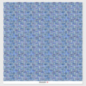 Dollhouse Wallpaper kleinschalige blauwe basketwea Sticker (Vel)