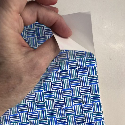 Dollhouse Wallpaper kleinschalige blauwe basketwea Sticker