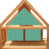 Dollhouse Wallpaper kleinschalige groene basketwea Sticker