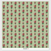 Dollhouse Wallpaper kleinschalige strepen en rozen Sticker (Vel)