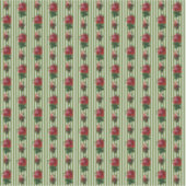 Dollhouse Wallpaper kleinschalige strepen en rozen Sticker (Voorkant)