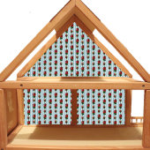 Dollhouse Wallpaper kleinschalige strepen en rozen Sticker