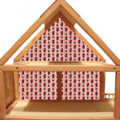 Dollhouse Wallpaper kleinschalige strepen en rozen Sticker