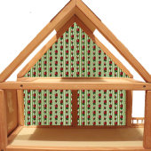 Dollhouse Wallpaper kleinschalige strepen en rozen Sticker