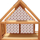 Dollhouse Wallpaper kleinschalige strepen en rozen Sticker