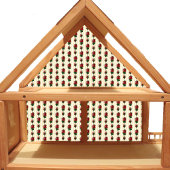 Dollhouse Wallpaper kleinschalige strepen en rozen Sticker