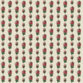 Dollhouse Wallpaper kleinschalige strepen en rozen Sticker (Voorkant)