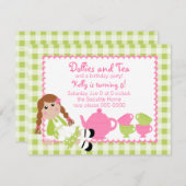 Dollies Tea Party Kaart (Voorkant / Achterkant)