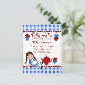 Dollies Tea Party Kaart (Staand voorkant)