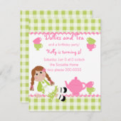 Dollies Tea Party Kaart (Voorkant / Achterkant)