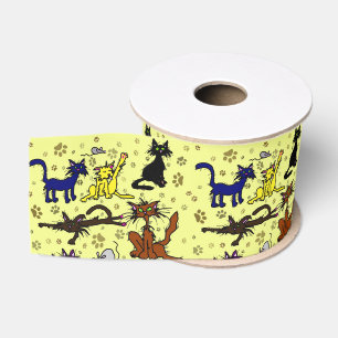 Dollige Kat Vrouw Grosgrain Lint