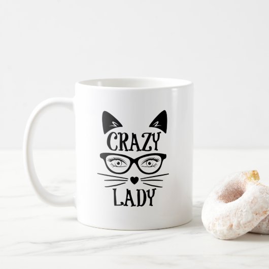 Dollige Kat Vrouw Koffiemok (Met donut)
