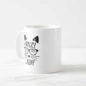 Dollige Kat Vrouw Koffiemok (Voorkant links)