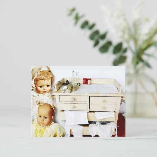 Dolls en wijzigingstabel briefkaart (Staand voorkant)