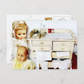 Dolls en wijzigingstabel briefkaart (Voorkant / Achterkant)