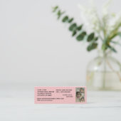 DOLLS NEEMT BEDRIJFSCONTACT OP MET INFO ~ BLADWIJZ MINI VISITEKAARTJE (Staand voorkant)