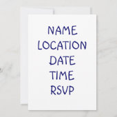 DOLL'S STIJLE BIRTHDAY PARTY KAART (Achterkant)