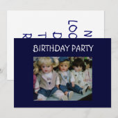 DOLL'S STIJLE BIRTHDAY PARTY KAART (Voorkant / Achterkant)