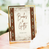 DOLLY Aztec rustieke Westerne boeken en geschenken Reclamebord Met Voetstuk