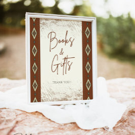 DOLLY Aztec rustieke Westerne boeken en geschenken Reclamebord Met Voetstuk