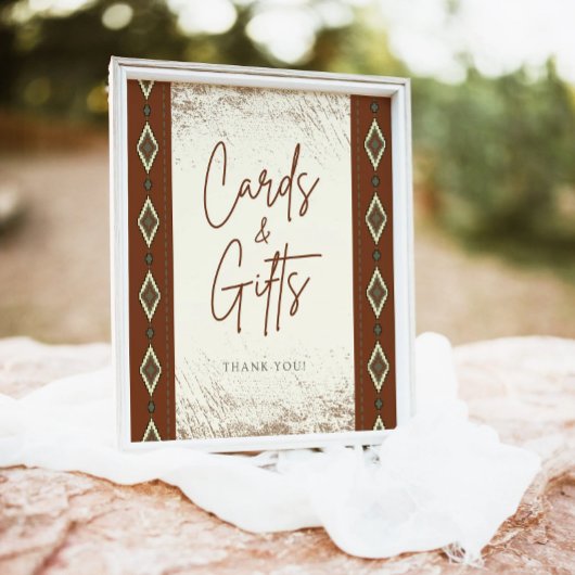 DOLLY Aztec rustieke Westerne Kaarten en geschenke Reclamebord Met Voetstuk