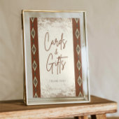 DOLLY Aztec rustieke Westerne Kaarten en geschenke Reclamebord Met Voetstuk