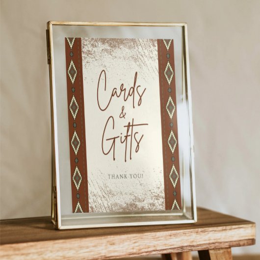 DOLLY Aztec rustieke Westerne Kaarten en geschenke Reclamebord Met Voetstuk