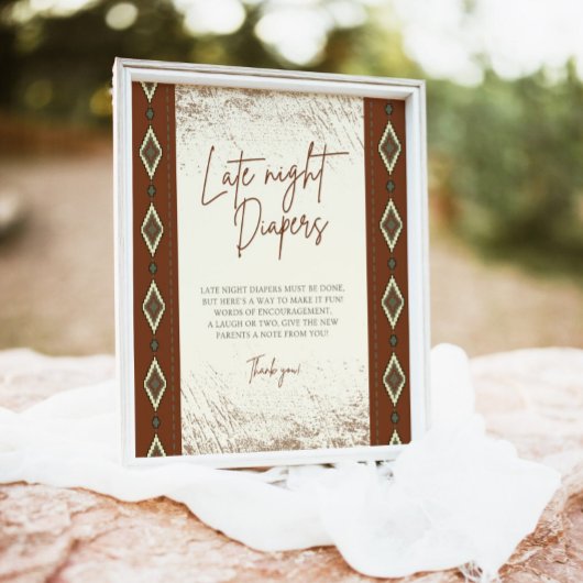 DOLLY Aztec rustieke Westerne late nacht luiers te Poster