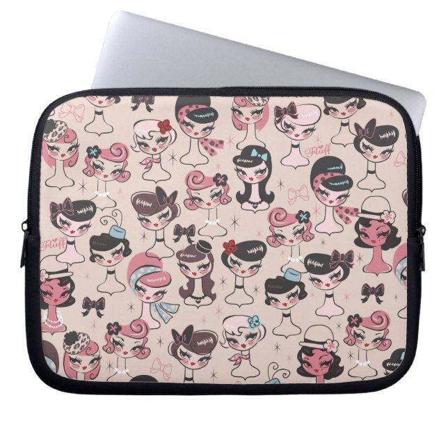Dolly Chic Laptop Bag door Fluff Laptop Sleeve (Voorkant)
