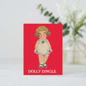 DOLLY DINGLE  CARTOON GIRL BRIEFKAART (Staand voorkant)