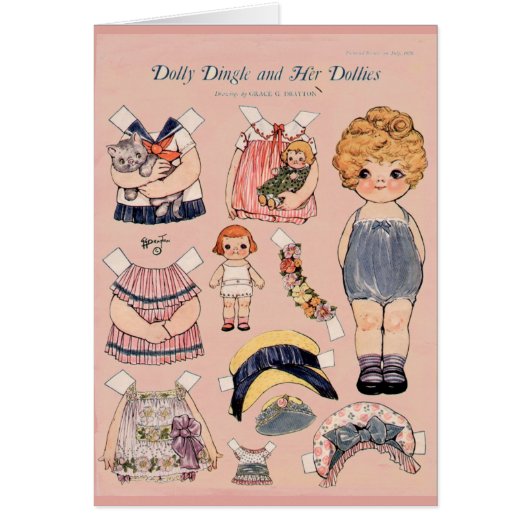 Dolly Dingle en haar Dollies Paper Doll Card (Voorkant)