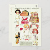 Dolly Dingle Opera Boy and Girls Paper Doll Briefkaart (Voorkant / Achterkant)
