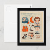 DOLLY DINGLE PAPER DOLL BRIEFKAART (Voorkant / Achterkant)