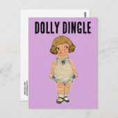 DOLLY DINGLE PAPER DOLL BRIEFKAART (Voorkant / Achterkant)