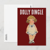 DOLLY DINGLE PAPER DOLL BRIEFKAART (Voorkant / Achterkant)